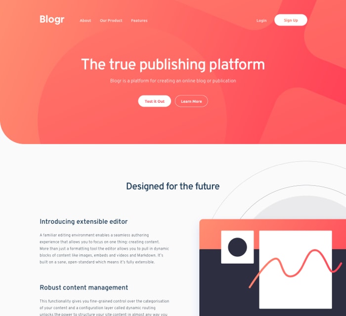 Landing page