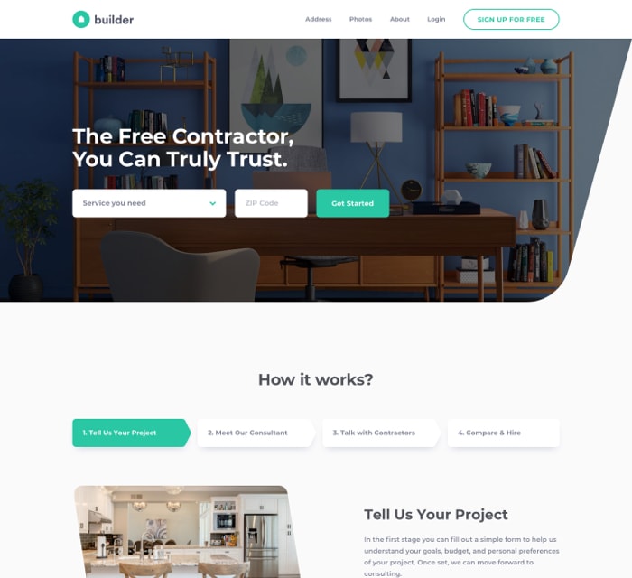 Landing page